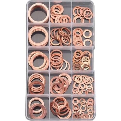 LBER 178 Screw Cap, Copper Flat Washer, Insulating Washer, Nylon Meson, Water Pipe, Leak-Proof Sealing Washer Set