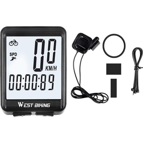 Bike Handlebar Odometer Bicycle Speedometer LCD Backlight Display Velometer