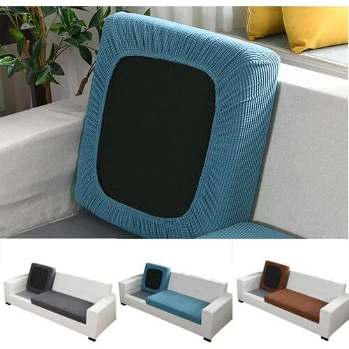 Jacquard Thick Sofa Seat Cushion Cover Sofa Protector Seat Cushion Slipcover Elastic Solid Color
