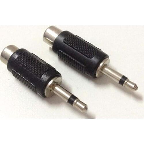 10pcs 3.5mm Male Mono to RCA Female Plug Headphone Jack Audio A/V Adapter