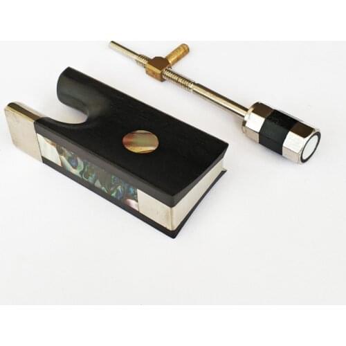 10pcs Advanced Level Nick-Silver Mounted Ebony Frog for 4/4 Violin Bow EB041