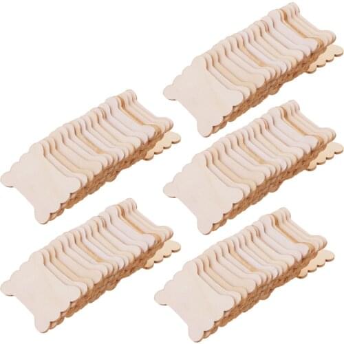 100Pcs Wood Flat Spool Bobbins Sewing Findings Ribbon Tthread Reel Organizer
