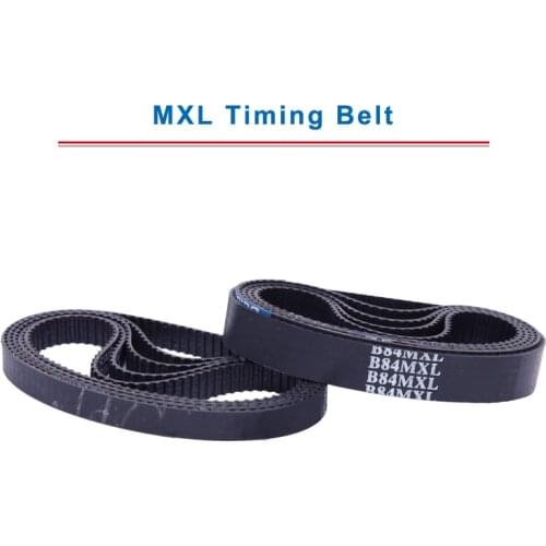 2 pcs MXL Timing Belt model-83/84/85/85.5/86/87/88/89/90.4/91MXL Rubber Transmission Belt Width 6/10mm For MXL Timing Pulley