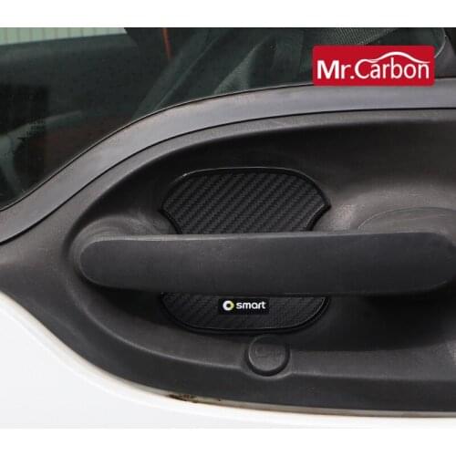 2 Pcs Car Door Handle Bowl Protector Sticker For Mercedes Smart 450 451 452 453 Fortwo Forfour Anti-nail scratches Car styling