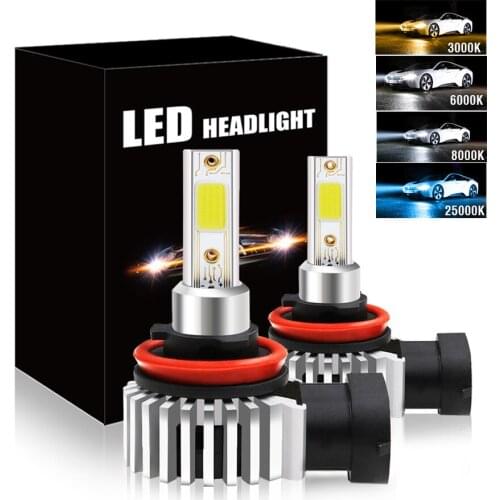 2Pcs LED Headlight H7 LED H4 Bulb Car H11 H1 H8 H3 H9 9005 9006/HB4 Hi-Lo Beam 60W 12000LM Auto Headlamp LED Fog Light