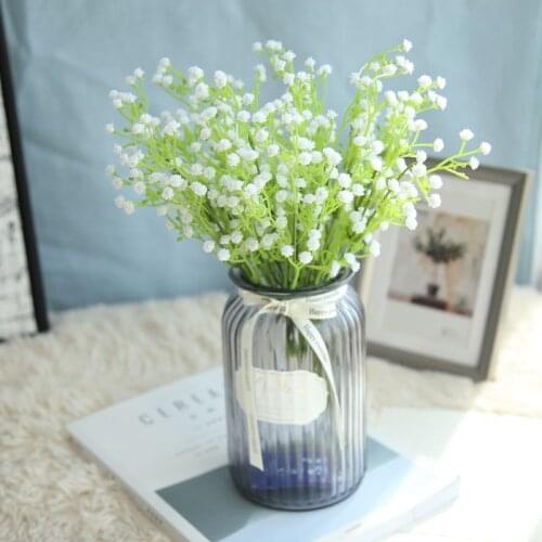 20Pcs/lot Wedding Bouquet Gypsophila Artificial Flowers Babys Breath Plant Wall Wedding Decoration Home Garden Silk Fake Flower