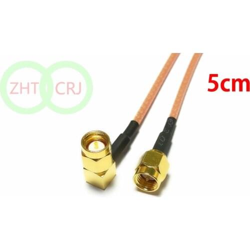 20PCS RG316 CABLE SMA Male to SMA Right Angle Male Plug Jumper Pigtail New