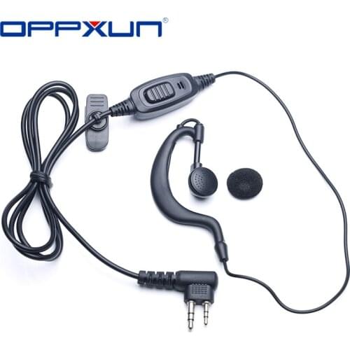 2021 Hot OPPXUN 1Pcs Headset For Motorola 2Pin Radios GP88 GP68 GP2000 GP3688 EP450 EP350 HYT TC500 TC600 TC700 Walkie Ttalkie