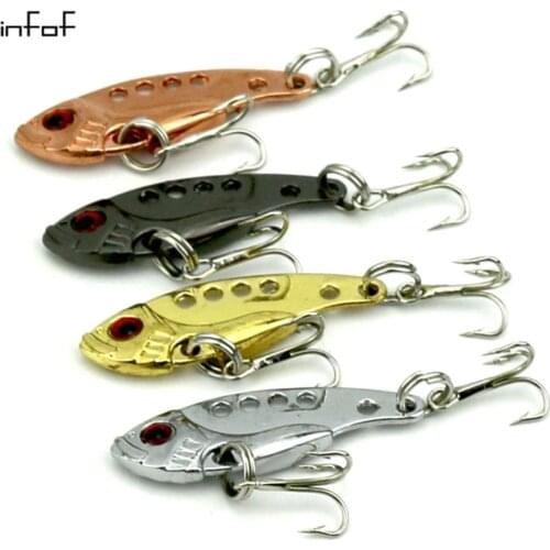 8Pcs Metal VIB Lures 3.5cm 3.2g Vibrations Spoon Lure Fishing Lure bait Bass VIB bait artificial bait cicada lure vib bait