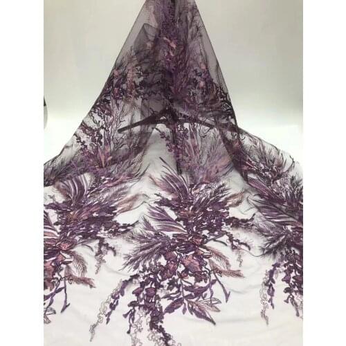 African Lace Fabric 2021 Embroidery Nigeria Lace Fabric Bride High Quality French Tulle Lace Fabric For Women D4073