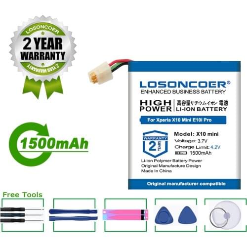 LOSONCOER Battery 1500mAh For Sony Ericsson Xperia X10 Mini E10i Pro W580i X10Mini K850i