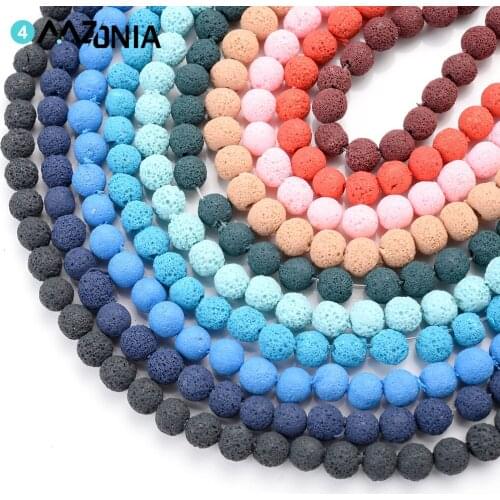 70pcs/lot 6mm Polymer Clay Beads Imitation Volcanic Stone Colorful Loose Spacer Beads For Jewelry Making DIY Bracelet Necklace