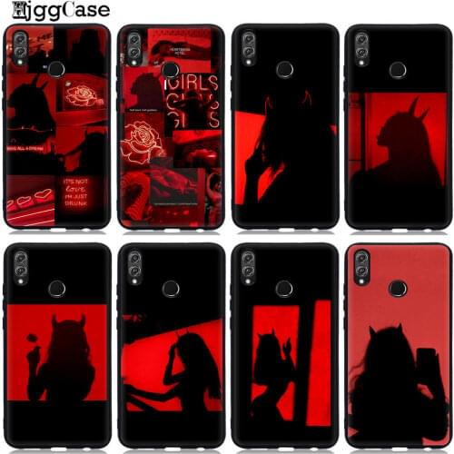 Sexy girl TPU Soft Back Phone Case For Fundas Huawei Honor 10 20 30 9 Lite Pro 10i 8C 8X 9X Pro Lovely Devil woman Black Cover