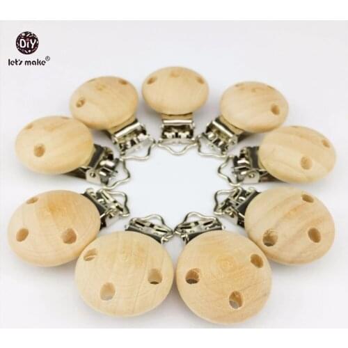 LetS Make Wooden Teether Dummy Clip 500Pc 2.9*4.6Cm Baby Nursing Accessories Diy Pacifier Holder Can Chew Clips Nursing Pendant