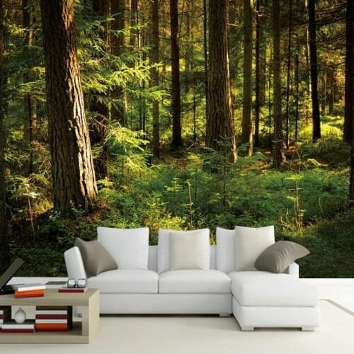 Dropship Colomac Forest Wallpaper HD Trees Forest Wall 3D Wallpaper for Walls Wall Mural Living Room Papel Pintado De Pared