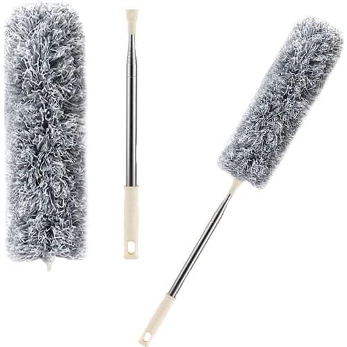 254cm LongMicrofiber Duster with Extendable Long Handle 180 Degree Rotating Head for Car Home Kitchen Office