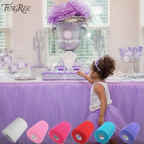 FENGRISE Tulle Roll 15cm 100 Yards Roll Fabric Spool Tutu Party Gift Wrap Wedding Birthday Decoration Decorative Crafts Supplies