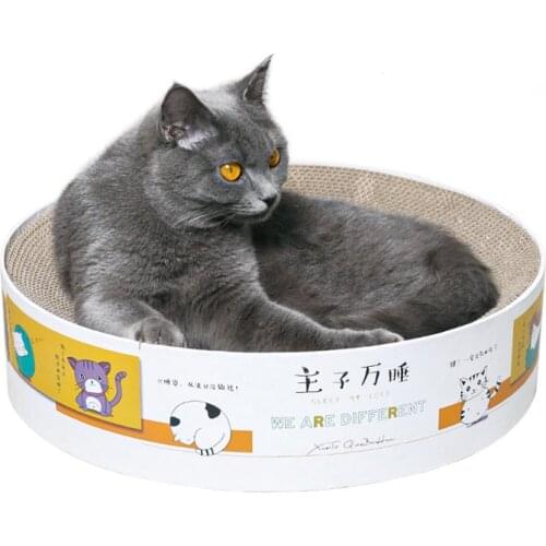 Cat Scratching Cardboard Scratcher Pad Lounge Bed Round Scratch Pad Cat Scratch Corrugated Paper Lounge Cat Nail Scraper