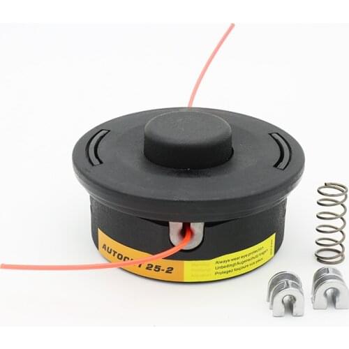 M10 X 1.0 or 1.25 Brush Cutter Mower Head Bump Spool Grass Trimmer 2 Lines Cutter Head Thread Line String Saw Grass Brush Mower