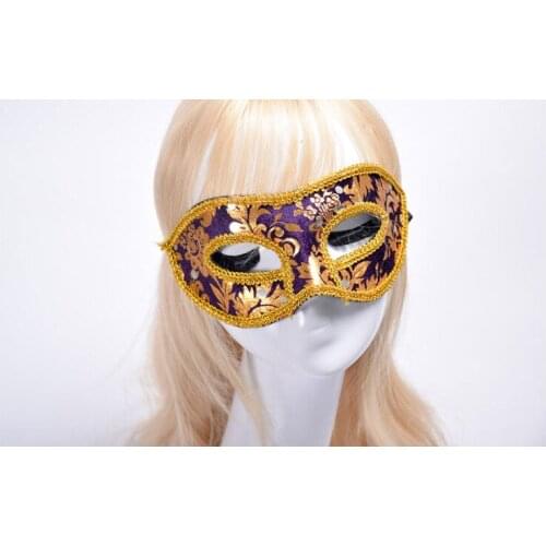 Halloween mask masquerade party mens mask flannel half face mask-cloth flat lace mask