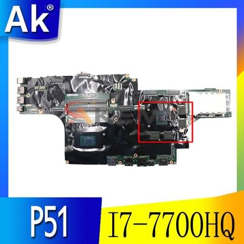 Laptop motherboard For LENOVO Thinkpad P51 NM-B041 I7-7700HQ N17P-Q1-A1 Mainboard