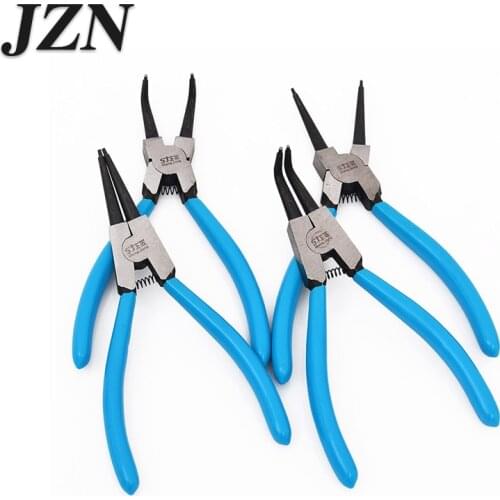 1PCS set of 4pcs 6 inch circlip pliers internal external curved straight tip circlip plier snap ring plier mechanical tools