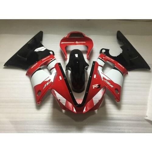CUSTOM Motorcycle Fairing kit for YAMAHA YZFR1 00 01 YZF R1 2000 2001 YZF1000 Red white black ABS Fairings set+gifts YC80