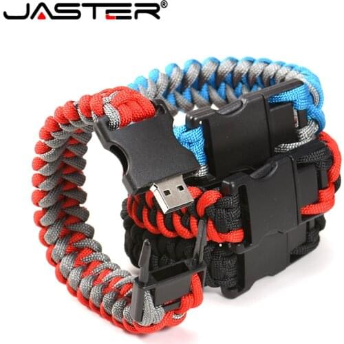 Nylon Braided Bracelets USB flash drive Pen drive Outside U disk Bracelets U stick 4GB 8GB 16GB 32GB 64GB 128GB External Storage