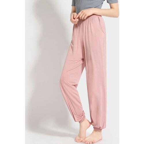Fdfklak Modal Spring Summer 2020 New Home Trousers Women Bottom Wear Pijama Feminino Pajama Pants Casual Long Pyjamas Pants