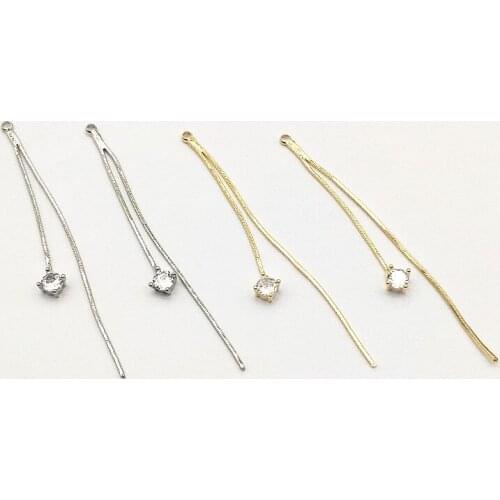New Arrival! 20pcs Cubic Zirconia Real gold plating Charm For Handmade Necklace/Earrings make DIY Parts,Jewelry Accessories
