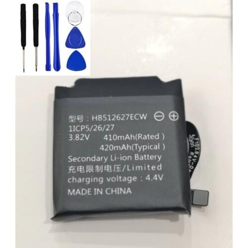 Huawei Original Replacement Battery HB512627ECW For Huawei Watch 2 Pro 4G EO-DLXXU Porsche Design Huawei Watch GT Battery 420mAh
