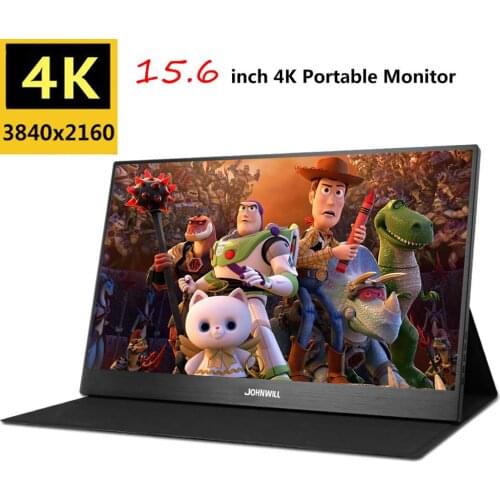 15.6" 4K Portable Monitor 2HDMI DP type-C FHD 3840x2160 IPS LCD 60FPS Video Gaming Monitor for Raspberry Pi PS3/PS4/Xbox 360
