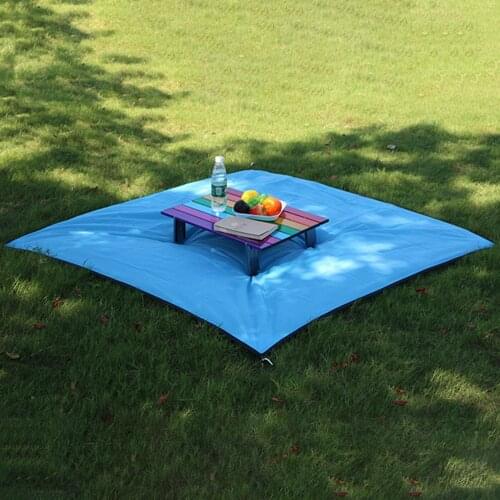 Portable Sand Free Beach Mat Waterproof Outdoor Camping Mat with Hook and Storage Bag Large Beach Cushion 152*150cm for Travel