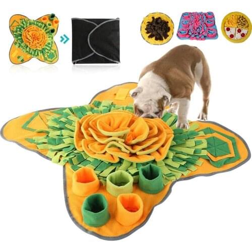 Durable Interactive Pet Dog Feeding Mat Game Mat Dog Cat Rabbit Feeder Toys Encourages Natural Foraging Skills Stress Release