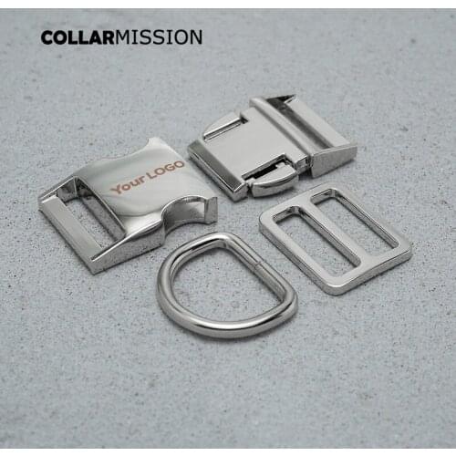 Retaling engraving buckle 25mm (metal buckle+Tri-Glid+D ring/set) for DIY dog collar backpack bag set harness DIY accessories