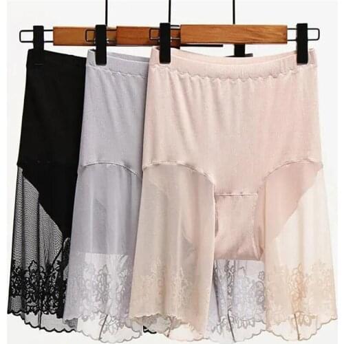 Plus Size Shorts s Bottom Skirt Sexy Lace Anti-wiping Thigh Safety Shorts Ladies Pants Underwear Plus Size