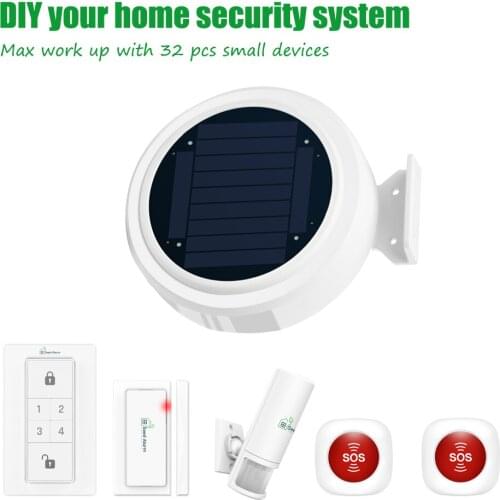 DIY Your Home Emergency & Security Alarm System via App Control GPRS Network Smart Notification 100db Siren