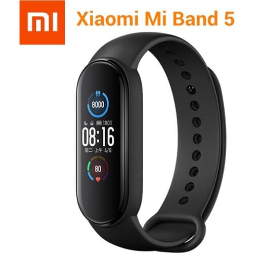 Xiaomi Mi Band 5 Smart Bracelet AMOLED Screen Heart Rate Music Control Fitness Tracker Bluetooth Sport Waterproof Smart Band