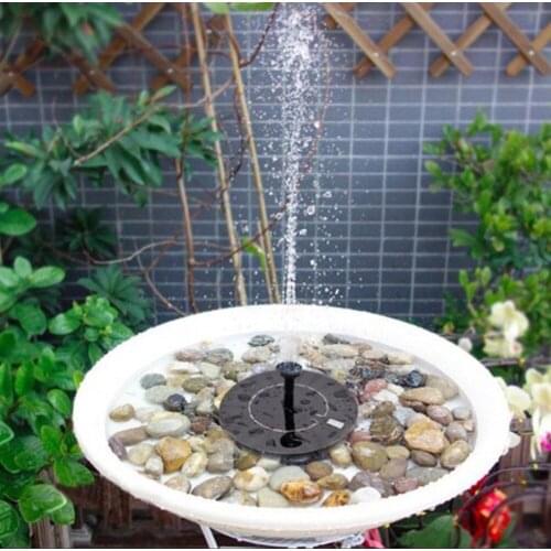 Solar Fountain Round Water Source Home Water Fountains Decoration Garden Pond Swimming Pool Bird Bath Waterfall