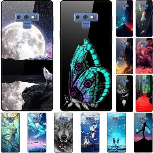 Glass Case For Samsung Galaxy Note9 Tempered Glass Case Phone Case Phone Shell Series 3