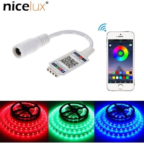 Wifi Mini RGB Bluetooth Controller for DC 5V 12V 24V Music Bluetooth Wireless Pixel LED Strip Light RF Controller RGB 5050 2835