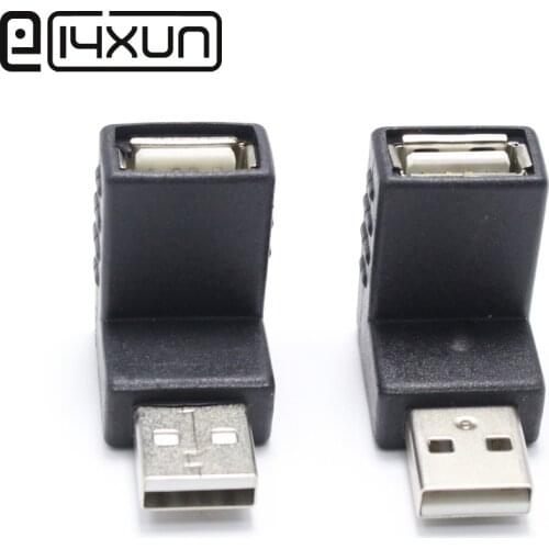 1pairs up / Down Male to Female 2.0 USB 90 Degrees L Type Data Power Connector Adapter