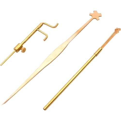 1 Pack Violin Sound Post Setting Tool Soundpost Gauge Measurer & Retriever Clip & Setter, Luthier Install Repair Kits