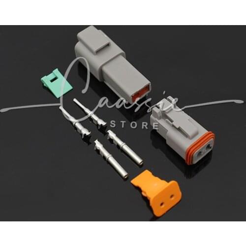 10Sets DT Connector kit Waterproof Sealed Electrical Plug housing Wire Connector 16-22AWG DT04-2P DT06-2S