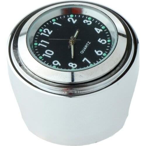 7/8inch 22mm Motorcycle Handlebar Waterproof Mount Time Dial Clock Watch, 2 colors