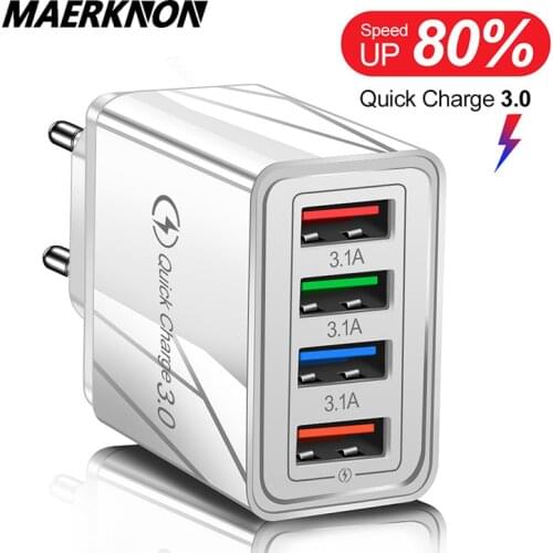 USB Charger Quick Charge 3.0 For Phone Adapter for iPhone XR Huawei Tablet Portable EU/US Plug Wall Mobile Charger Fast Charging