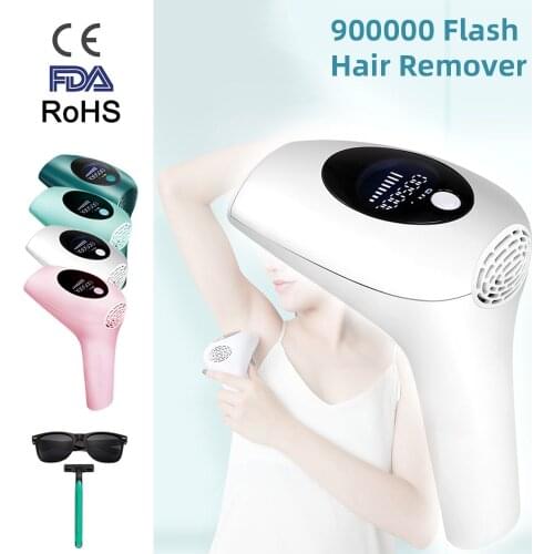 900000 Flash IPL Epilator Professional Permanent Laser Hair Remover LCD Display Face Body Lip Underarm Hair Trimmer Epilator
