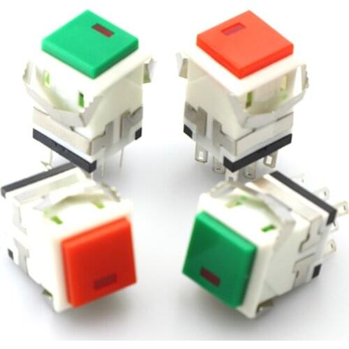 KD2-21 KD2-22 (illuminated 8pins) KD2-23 KD2-24 (no light 6pins) square push button switch