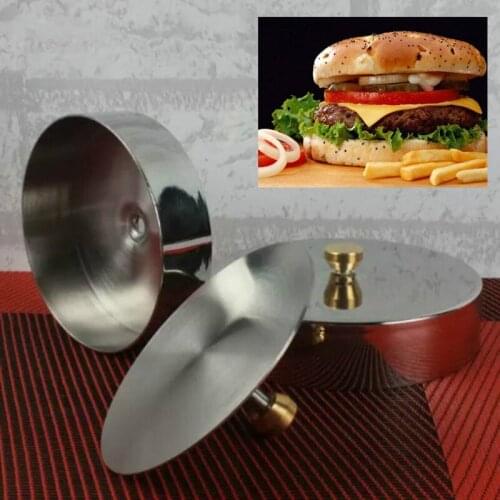 Stainless steel Meatloaf Tools Burger Maker Stuffed Hamburger Press Burger Making Tool Sandwiches Patties Diam 9cm 3.5