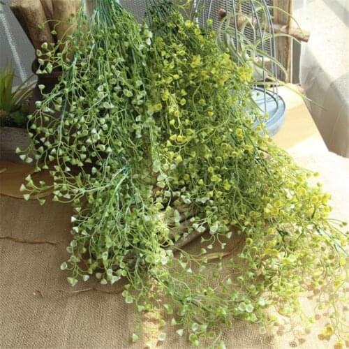 Artificial plants grass wall hanging grass Fake Hanging Vine Plant Leaves Garland Home Garden Wall wedding party decoration